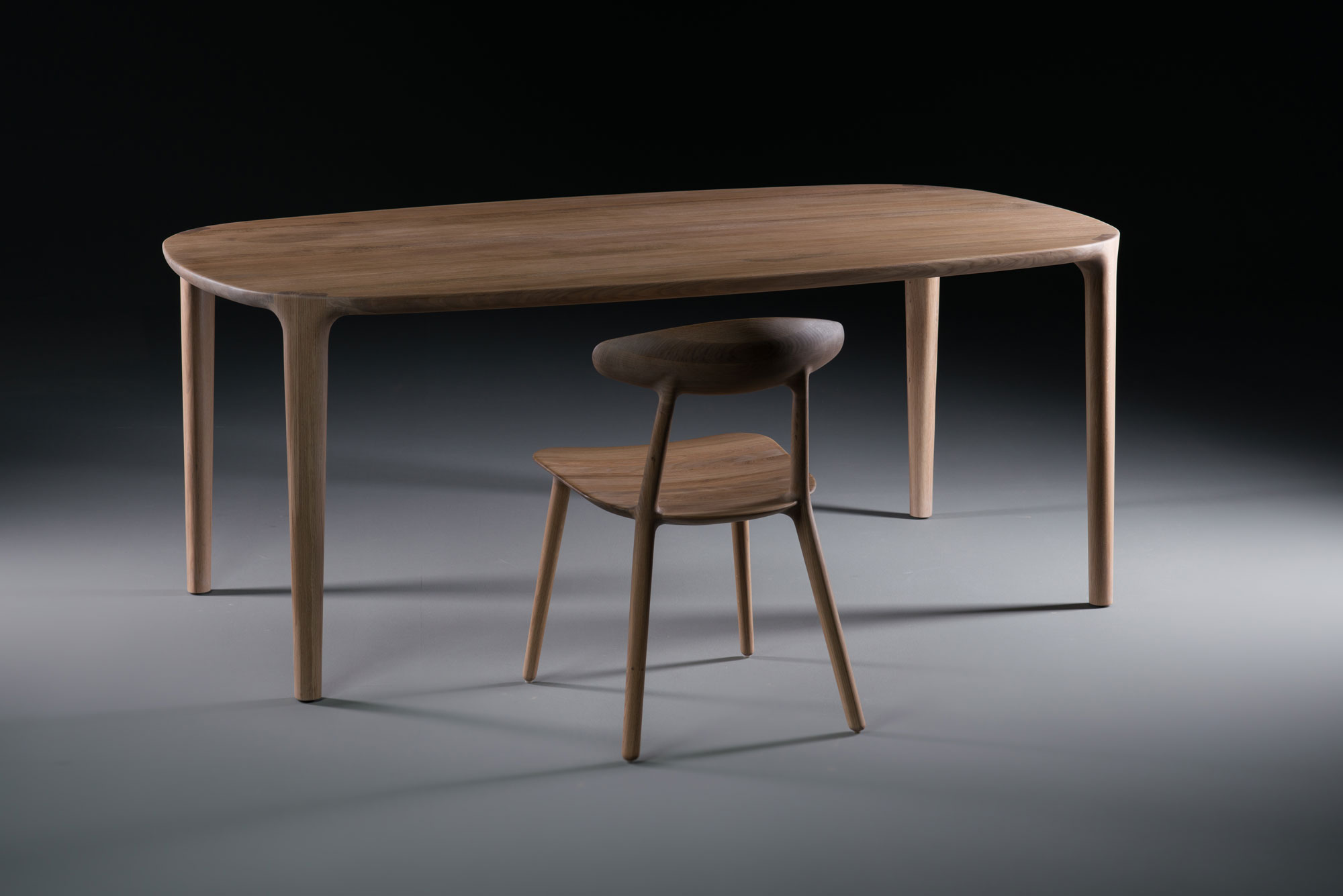 wu wood chair and table - sedia e tavolo